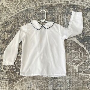 Funtasia Too Long Sleeve Peter Pan collar with navy trim